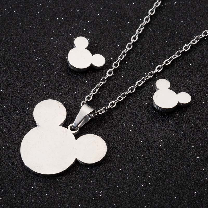 Wholesale 18K Gold Fashion New Snowflake Earrings Necklace Jewelry Set